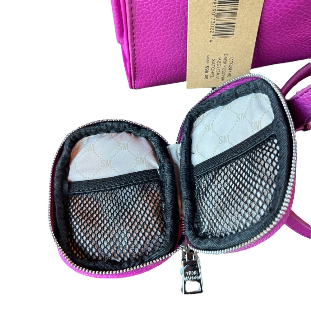 Steve Madden BZELDA 2 Small Satchel, Dark Fuschia - Picture 6 of 6